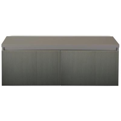 Frozen 3D Badmeubelset 120 cm - Greeplijst in Kleur - Inclusief Wastafelbovenblad Petrol Mat
