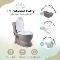 Dolu XL Educatief Potty Steengrijs - thumbnail