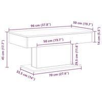 Salontafel Zwart eiken 96 x 50 x 45 cm Bewerkt hout - thumbnail