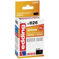 Edding Inktcartridge vervangt Epson 603XL, T03A1 Compatibel Zwart EDD-626 18-626 - thumbnail