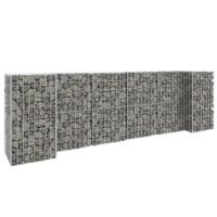 Gabion plantenbak H-vormig 260x40x80 cm staaldraad - thumbnail