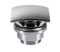 Hotbath Afvoerclick Click Waste Pal Met Schroef Vierkant Geborsteld Nikkel - thumbnail