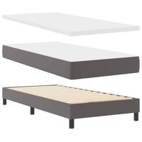 Boxspring bed met LED -striplichten Grijs en Wit 90 x 200 cm - thumbnail