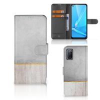 OPPO A72 | OPPO A52 | Book Style Case | Wood Concrete - thumbnail