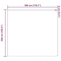 VidaXL Kantgordijn met gordijnen bloemen wit 260 x 300 cm polyester - thumbnail