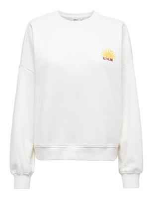 Only Onlliny L/s O-neck Print Cs Swt Sweater 4964247 Cloud Dancer Sun