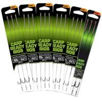 Fox Carp Ready Rigs Wide Gape Barbless Size 8 (20Lb) 3st. - thumbnail