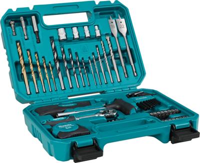Makita E-15095 Boor- en bitassortiment 60-delig Metaal, Steen, Beton, Hout, Metselwerk 3 mm, 4 mm, 5 mm, 6 mm, 8 mm, 16 mm, 22 mm