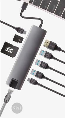 USB-HUB CoolBox COO-DOCK-01 Grijs Zilverkleurig - thumbnail