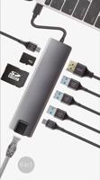 Hub USB CoolBox COO-DOCK-01 Grijs Zilverkleurig - thumbnail