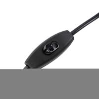 QAZQA Tafellamp brons velours kap taupe met goud 50 cm - Bruut - thumbnail