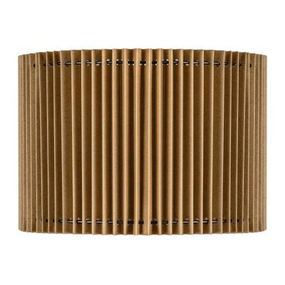 Papieren Gevouwen Lampenkap - Cilindrisch - Brown - ø30 x 20 cm - E27 fitting - Voor Hanglampen en Tafellampen - Ontworpen voor woonkamer en eetkamer