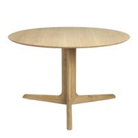 Ethnicraft Ronde Eettafel 'Corto' Geolied Eikenhout, 120cm - thumbnail