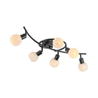 Just Light Zwarte plafondlampLoki 6-lichts - 12155-18