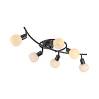 Just Light Zwarte plafondlampLoki 6-lichts - 12155-18 - thumbnail