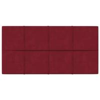 VidaXL Wandpanelen 12 st 2,16 m² 60x30 cm fluweel wijnrood - thumbnail