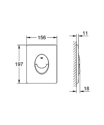 Grohe Skate Air bedieningspaneel chroom voor Grohe Rapid SL Grohe Skate Air bedieningspaneel chroom voor Grohe Rapid SL