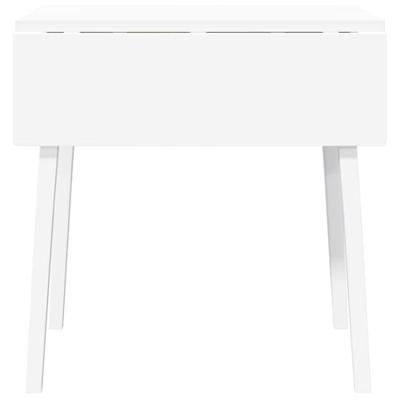 Eettafel massief hout wit rubber