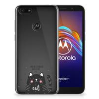 Motorola Moto E6 Play Telefoonhoesje met Naam Cat Good Day - thumbnail