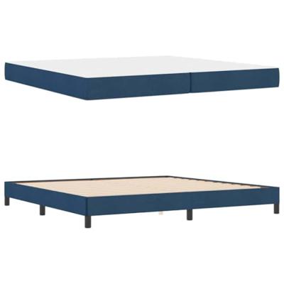 Boxspring bed met matras Blauw 200 x 200 cm Stof