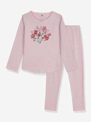Kinderpyjama katoen rib 1x1 PETIT BATEAU rozen