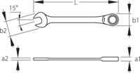 Gedore 2297175 7 R 19 Steek-ringratelsleutel Sleutelbreedte (metrisch) 19 mm - thumbnail
