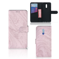 OPPO Reno Bookcase Marble Pink - Origineel Cadeau Vriendin - thumbnail