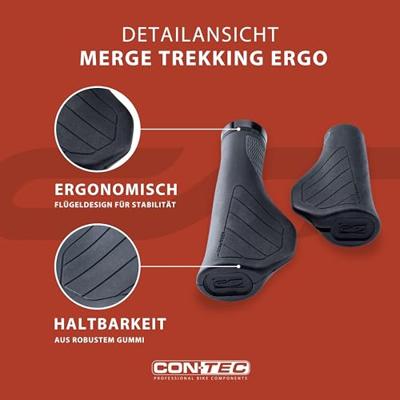 CONTEC handvatten "merge trekking ergo" ct grips merge trekking ergo,96/140mm,black