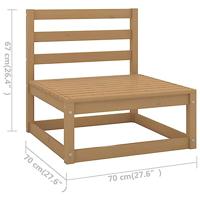 9-delige Loungeset massief grenenhout - thumbnail