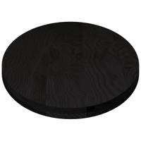 Tafelblad 140x60x4 cm ovaal massief eikenhout donkerbruin - thumbnail