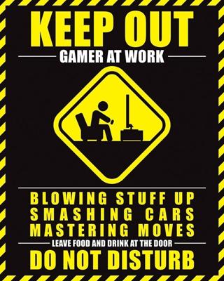 Poster Gamer At Work Do Not Disturb 40x50cm