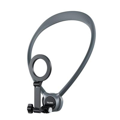 Telesin Neck Mount 360º Combo voor GoPro en smartphone - grijs