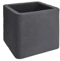 Nampook Bloempot Cube 39 X 33 Cm Kunststof Zwart - thumbnail