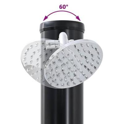 VidaXL Buitenzonne-douche zwart 217 cm pvc en aluminium