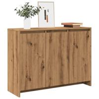 Dressoir 102x33x75 cm bewerkt hout artisanaal eikenkleurig - thumbnail