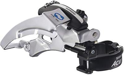 Voorderailleur 3 x 7/8-speed Shimano Altus M310 top swing / dual pull 40T - Zwart/Zilver Voorderailleur 3 x 7/8-speed Shimano Altus M310 top swing / dual pull 40T - Zwart/Zilver