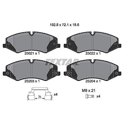 Remblokkenset, schijfrem 2502201