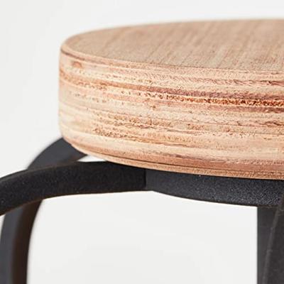Brilliant HanglampTosh zwart met houtbruin - 99501/66