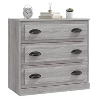 Dressoir 70x35,5x67,5 cm bewerkt hout grijs sonoma eikenkleurig - thumbnail
