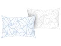 LIVARNO home Renforcé kussensloop (Blauw print) - thumbnail