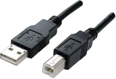 Manhattan 333382-CG USB-kabel USB 2.0 USB-A stekker, USB-B stekker 3.00 m Zwart Vergulde steekcontacten, UL gecertificeerd