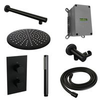 Inbouw Regendouche Set Brauer Black Edition Wanduitloop Ronde Hoofddouche 30 cm Mat Zwart Brauer - thumbnail