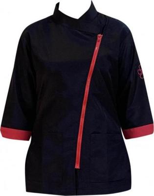 Trimshirt 3"4 mouw blauw"fuchsia - Maat M
