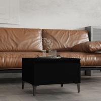 Bijzettafel 50x46x35 cm bewerkt hout zwart - thumbnail