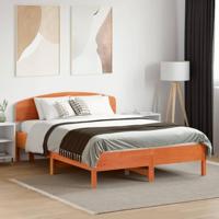 Hoofdbord 135 cm massief grenenhout wasbruin - thumbnail