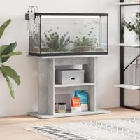 VidaXL Aquariumstandaard betongrijs 80x35x60 cm bewerkt hout - thumbnail