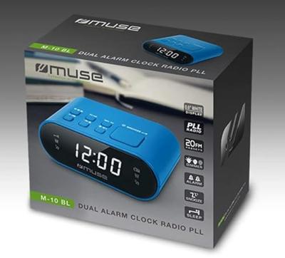 Muse FM wekkerradio blauw Muse FM wekkerradio blauw