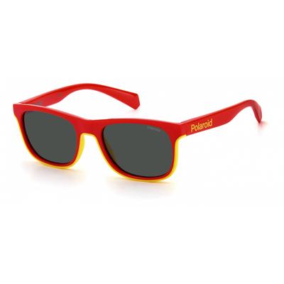 Polaroid zonnebril 8041/S junior cat.3 wayfarer rood/grijs
