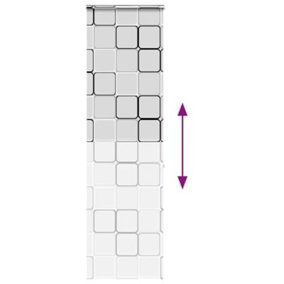 Doucherolgordijn met cassette 70x240 cm stofbreedte 66 cm