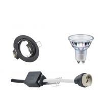 Philips LED Inbouwspot Set - GU10 Fitting - Mat Zwart - DimTone 2200K-2700K - thumbnail
